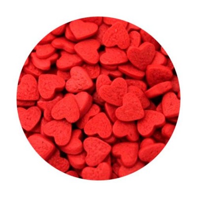 Посыпка кондитерская декоративная:  "Фигурная"  (Сердечки красные) tp16052