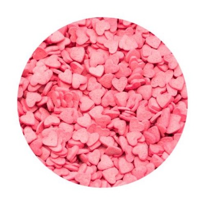 Посыпка кондитерская декоративная:  "Фигурная"  (Сердечки розовые мини) tp16106