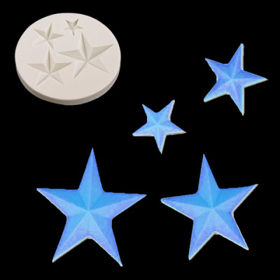 Молд силиконовый "Четыре звезды", 8см 661434