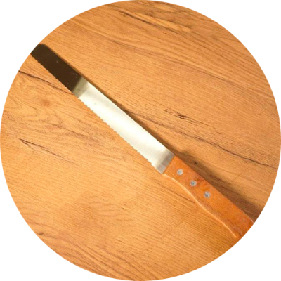 Нож для бисквита 30см (лезвие) с широкими зубчиками, дерев. ручка 203384
