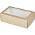 Коробка для макарон/кондитерских изделий с прямоугольным окном 210*110*55мм крафт 080220