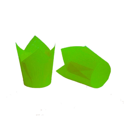 Форма Маффин тюльпан зеленая (150/50)(3200)60097